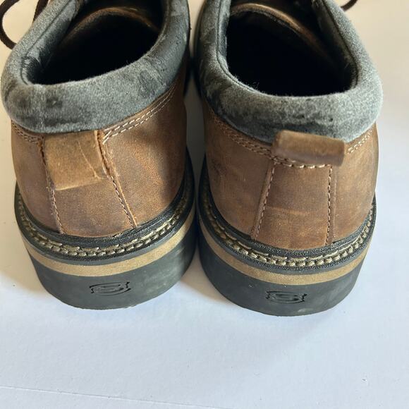 Skechers Vtg Mens Size 13 Brown Leather Chunky Oxford Shoes Lug Sole Y2K Grunge main image 4